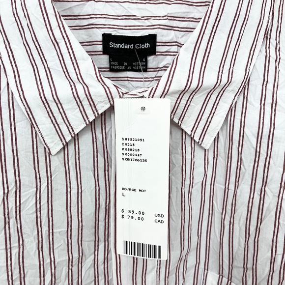 Urban Outfitters Men's Crinkle Long Sleeve Shirt Oversized Large - Picture 7 of 11